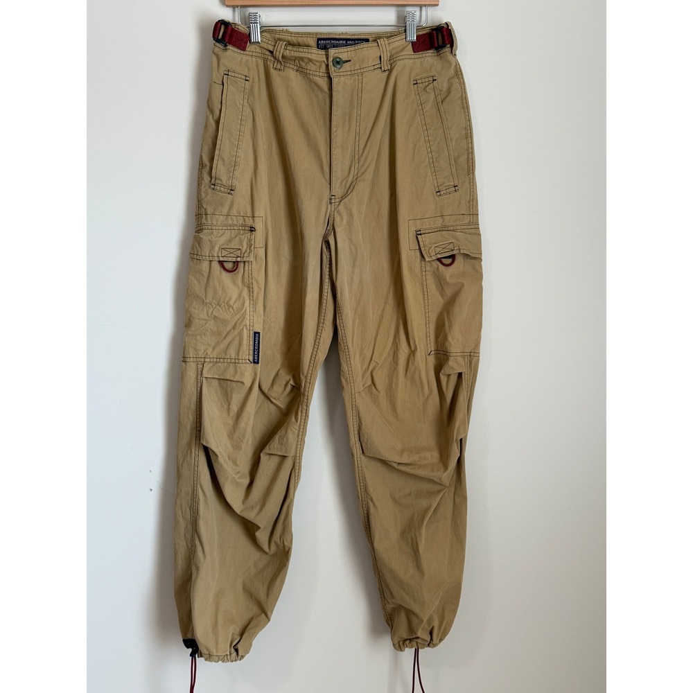 Vintage Abercrombie & Fitch Paratrooper Pants Mens S Cargo Utility Y2k Military